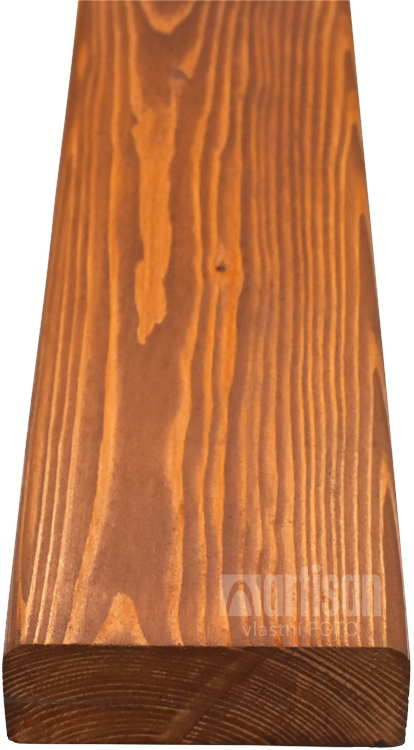 Barvené latě na lavičky 35x100, odstín borovice