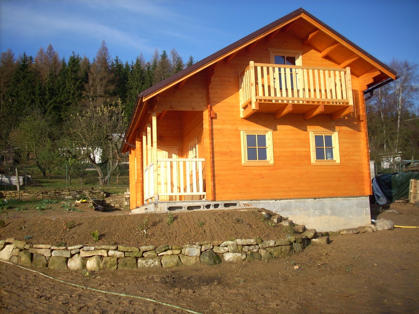rekreační dřevěná chata