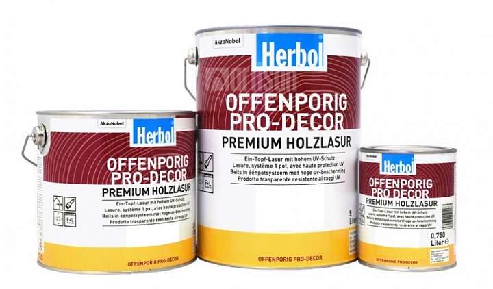 HERBOL Offenporig Pro Decor - balení 0.75 l, 2,5 l a 5 l