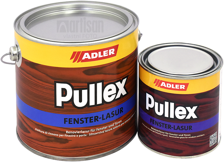 ADLER Pullex Fenster Lasur - velikost balení 0.75 l a 2.5 l