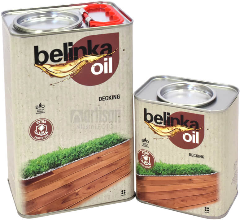 BELINKA Oil Decking - balení 0.75 l a 2.5 l