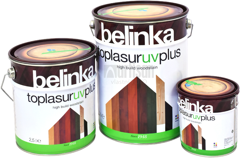 BELINKA Toplasur UV Plus - silnovrstvá lazura v objemu 0.75 l, 2.5 l  a 5 l