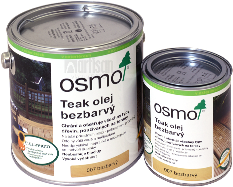 OSMO Speciální olej na terasy - balení 0.75 l a 2.5 l