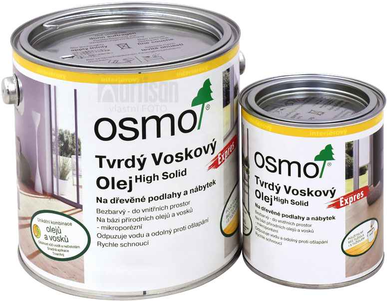 OSMO Tvrdý voskový olej Express - balení 0.75 l a 2.5 l