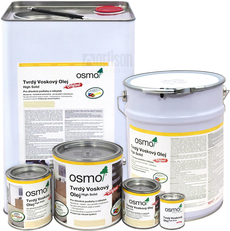 OSMO Tvrdý voskový olej Original - velikost balení 0.005 l, 0.125 l, 0.375 l, 0.75 l, 2.5 l, 10 l a 25 l