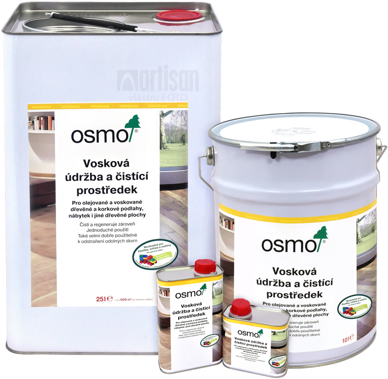 OSMO Vosková údržba a čistící prostředek v balení 0.5 l, 1 l, 10 l a 25 l