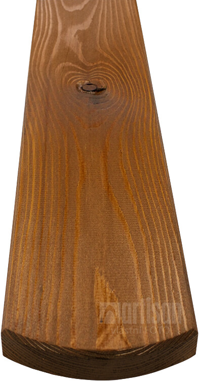 Barvená dřevěná plotovka ze sibiřského modřínu upravená lazurou ADLER Lignovit Lasur v odstínu ořech