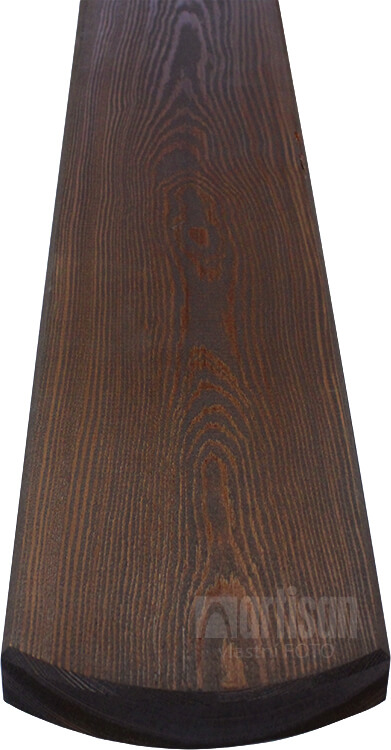 Barvená dřevěná plotovka ze sibiřského modřínu upravená lazurou ADLER Lignovit Lasur v odstínu palisandr.