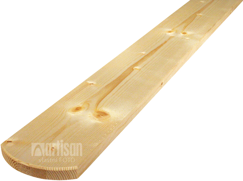 Plotovka dřevěná půlkulatá - 18x110 - kvalita AB