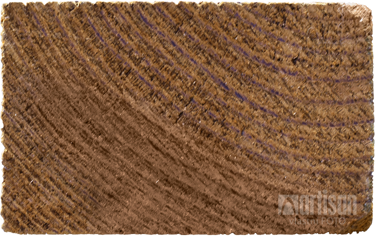 Podkladové hranoly 42x68 Thermo borovice - detail řezu