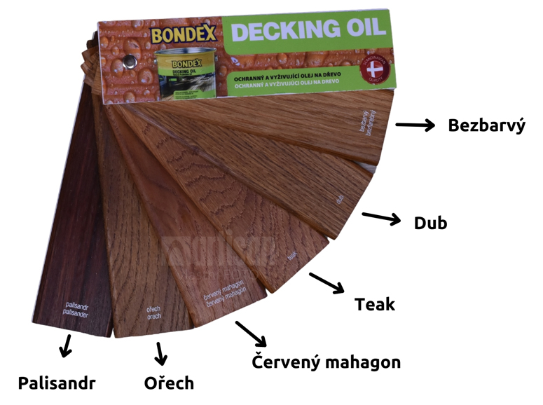BONDEX Vzorník Decking Oil pro snadnější rozhodování
