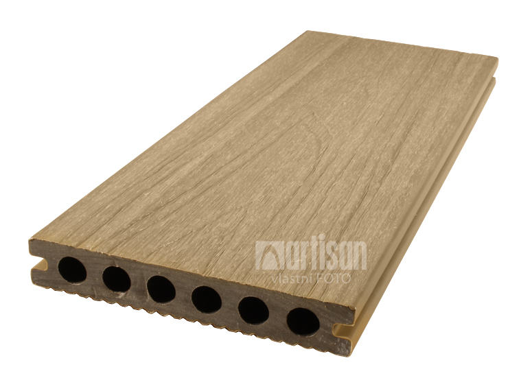 WPC dřevoplastové terasové prkno Dřevoplus Profi 23x138x4000, Oak - hladký povrch