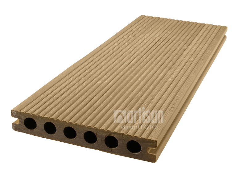 WPC dřevoplastové terasové prkno Dřevoplus Profi 23x138x4000, Oak - jemná drážka