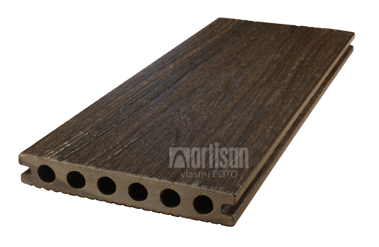 WPC dřevoplastové terasové prkno Dřevoplus Profi 23x138x4000, Walnut (ořech) - hladký povrch