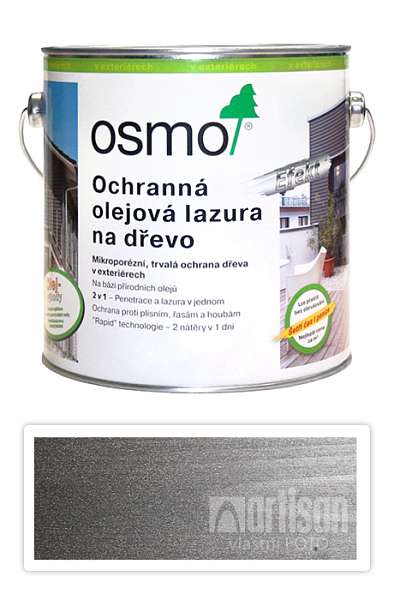 OSMO Ochranná olejová lazura Efekt 2.5 l Onyx stříbrný 1143