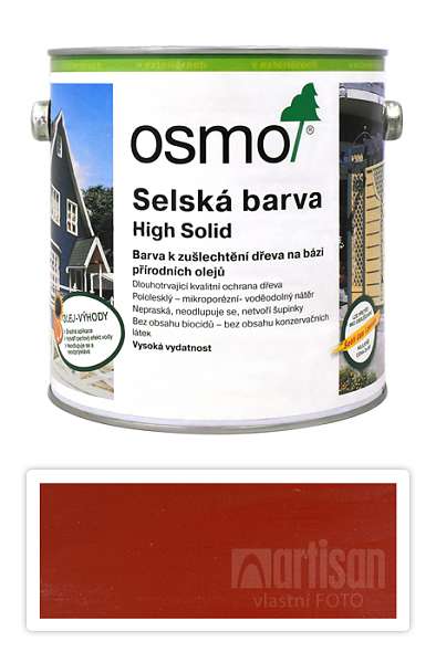 OSMO Selská barva 2.5 l Nordicky červená 2308