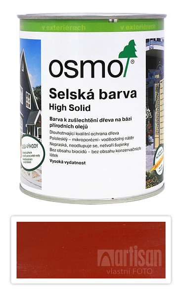 OSMO Selská barva 0.75 l Nordicky červená 2308