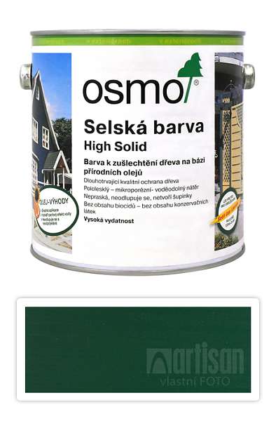 OSMO Selská barva 2.5 l Jedlově zelená 2404