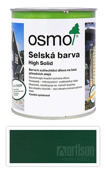 OSMO Selská barva 0.75 l Jedlově zelená 2404