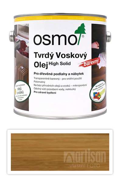 OSMO Tvrdý voskový olej barevný pro interiéry 2.5 l Med 3071