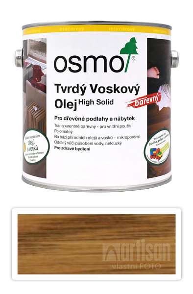 OSMO Tvrdý voskový olej barevný pro interiéry 2.5 l Jantar 3072