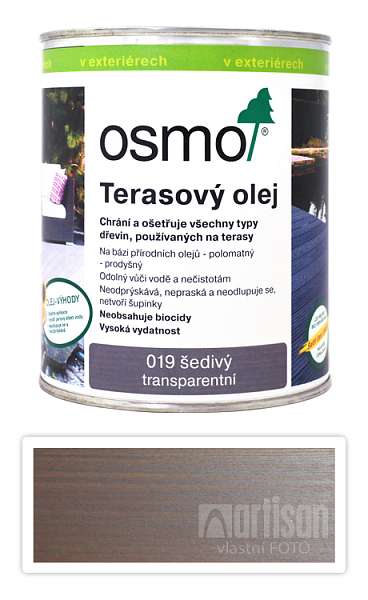 OSMO Terasový olej 0.75 l Šedý 019