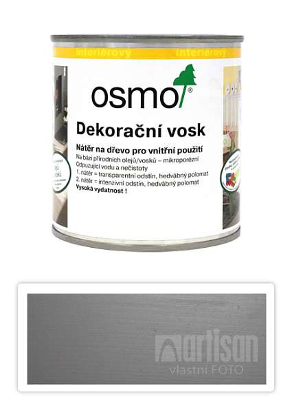 OSMO Dekorační vosk intenzivní odstíny 0.375 l Křemen 3181