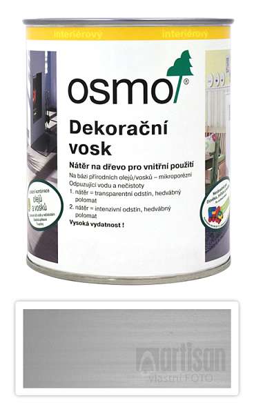 OSMO Dekorační vosk intenzivní odstíny 0.75 l Hedvábí 3172