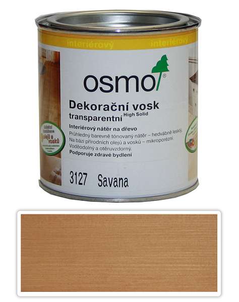 Dekorační vosk OSMO transparentní 0.375l Savana