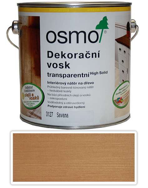Dekorační vosk OSMO transparentní 2.5l Savana