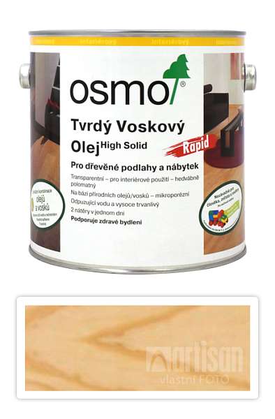 OSMO Tvrdý voskový olej Rapid pro interiéry 2.5 l Matný 3262
