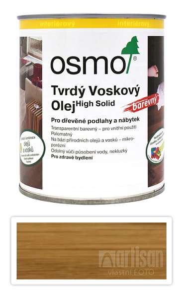 OSMO Tvrdý voskový olej barevný pro interiéry 0.75 l Med 3071