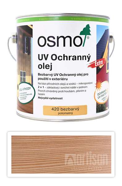 OSMO UV Olej Extra pro exteriéry 25 l Bezbarvý 420 