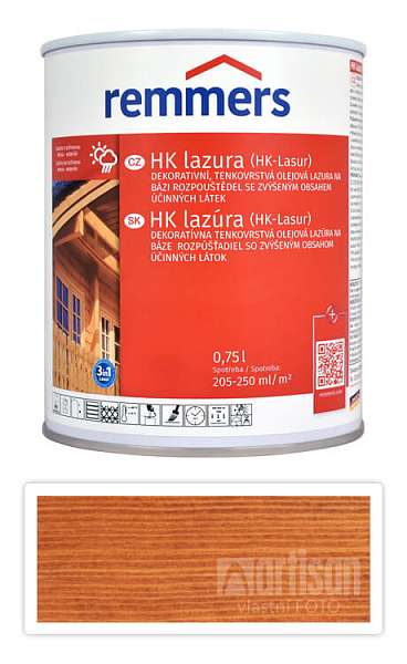 REMMERS HK lazura - ochranná lazura na dřevo pro exteriér 0.75 l Kaštan
