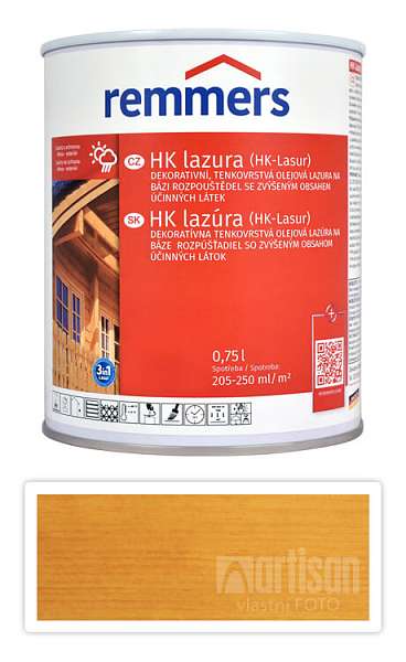 REMMERS HK lazura - ochranná lazura na dřevo pro exteriér 0.75 l Dub světlý