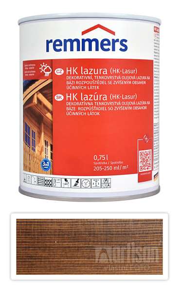 REMMERS HK lazura - ochranná lazura na dřevo pro exteriér 0.75 l Palisandr