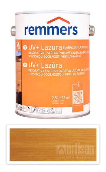 REMMERS UV+ Lazura - dekorativní lazura na dřevo 2.5 l Dub světlý