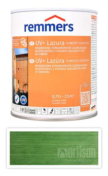 REMMERS UV+ Lazura - dekorativní lazura na dřevo 0.75 l Jedlově zelená
