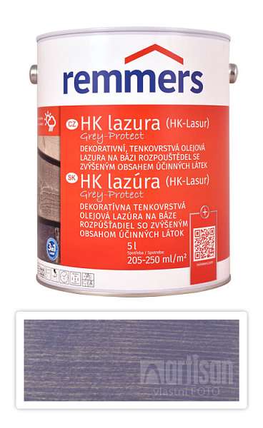 REMMERS HK lazura Grey Protect - ochranná lazura na dřevo pro exteriér 5 l Anthrazitgrau FT 20928