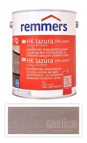 REMMERS HK lazura Grey Protect - ochranná lazura na dřevo pro exteriér 5 l Lehmgrau / Jíl FT 20926