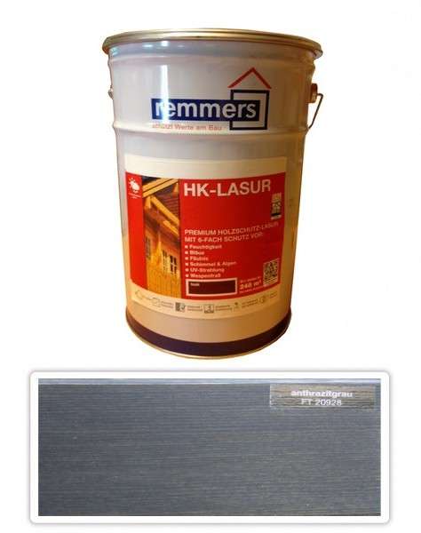 REMMERS HK-lasur Grey Protect - ochranná lazura na dřevo pro exteriér 10 l Anthrazitgrau / Antracit FT 20928