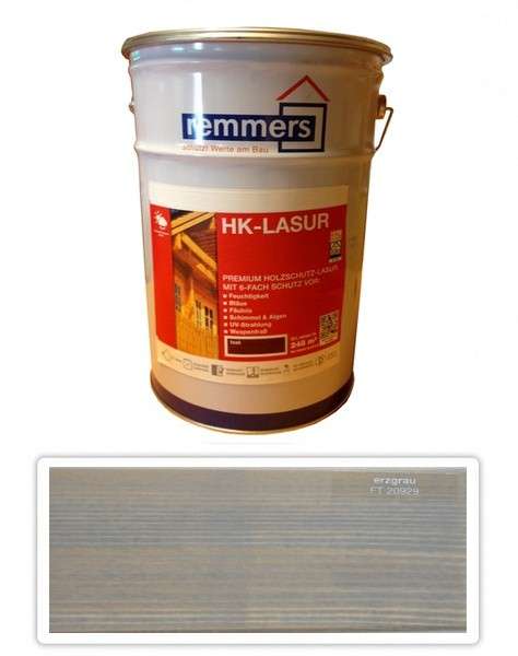 REMMERS HK-lasur Grey Protect - ochranná lazura na dřevo pro exteriér 10 l Erzgrau / Kovová FT 20929 