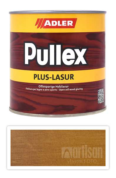 ADLER Pullex Plus Lasur - lazura na ochranu dřeva v exteriéru 0.75 l Dub 50317