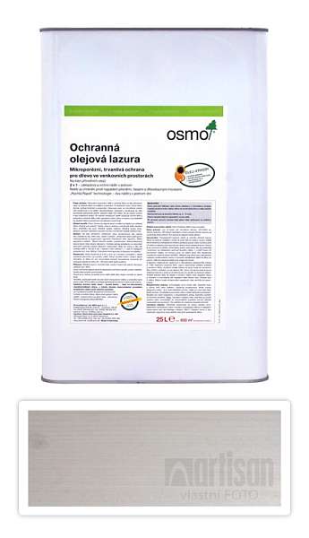OSMO Ochranná olejová lazura 25 l Bílá 900