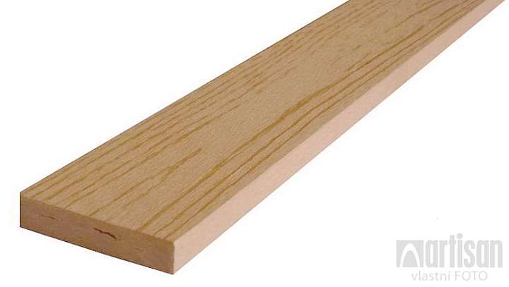 WPC dřevoplastová prkna na plot Dřevoplus Standard 15x70x4000 - Dub