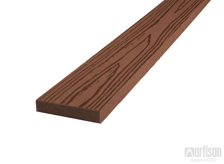 WPC dřevoplastové plotovky Dřevoplus Standard rovné 15x70x1500 - Bangkirai