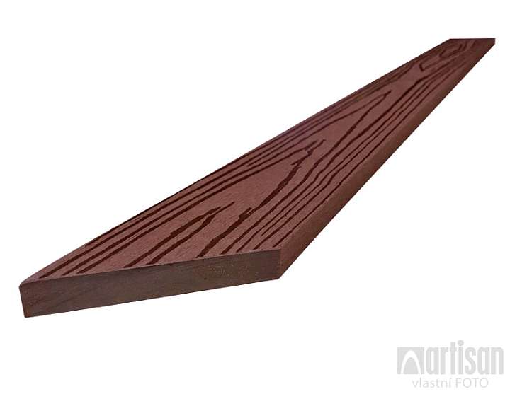 WPC dřevoplastové plotovky Dřevoplus Standard zkosené 15x70x1000 - Bangkirai