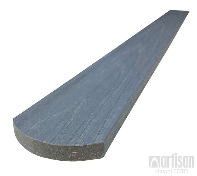 WPC dřevoplastové plotovky Dřevoplus Profi půlkulaté 15x80x1000 - Grey (šedá)