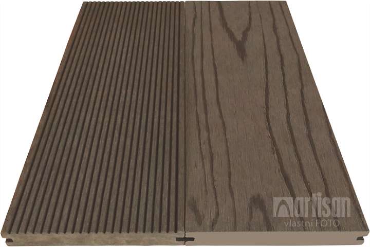WPC dřevoplastová terasová prkna Dřevoplus Standard - plná 22x140x4000, Wenge