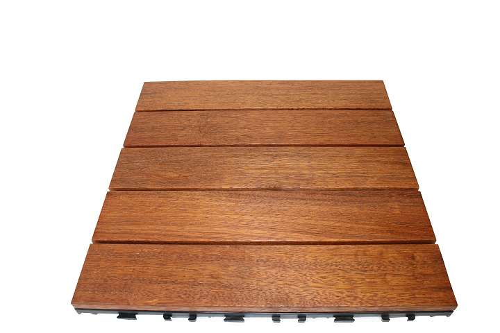 Terasový čtverec Merbau Deck Click 30x450x450mm, kvalita A/B